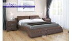 Кровать 1600 из экокожи с подъёмным механизмом «Аврора» Шоколад